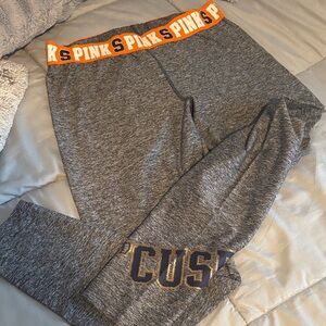 PINK Victoria's Secret Gray Leggings Syracuse university
